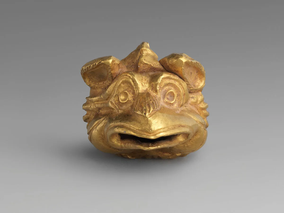 Ornament in the shape of a griffin head — Unknown