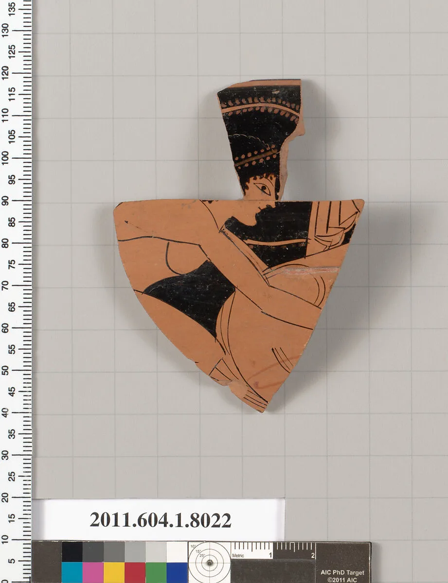 Terracotta rim fragment of a kylix (drinking cup) — Unknown