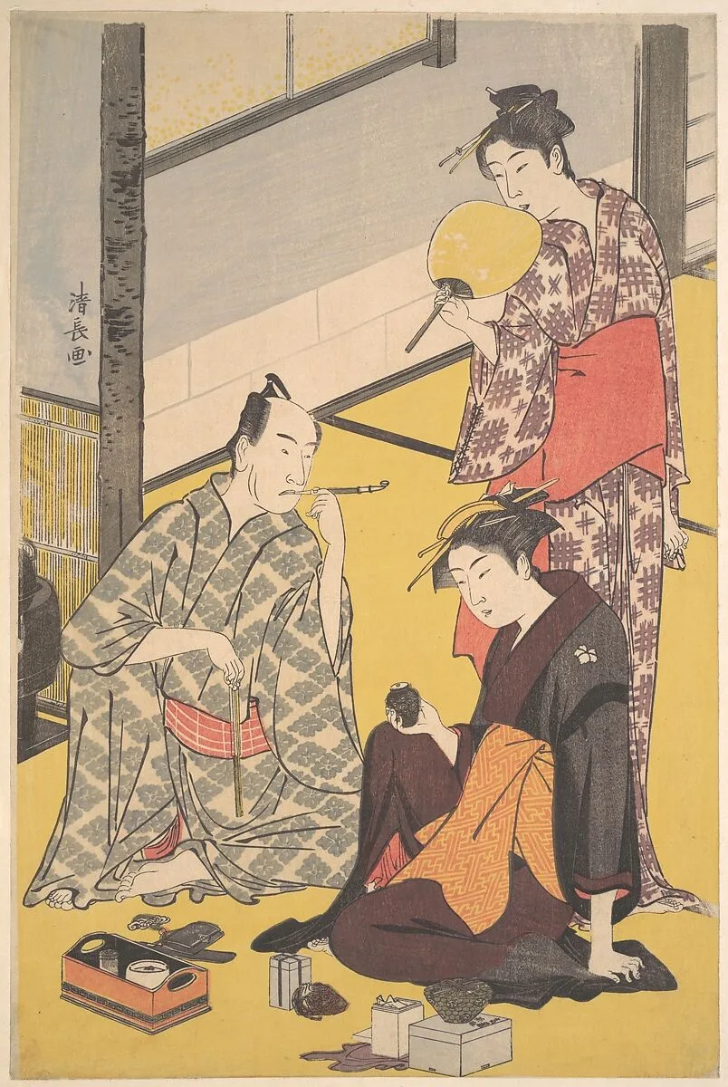 四代目松本幸四郎とその家庭|The Kabuki Actor Matsumoto Kōshirō IV — Torii Kiyonaga