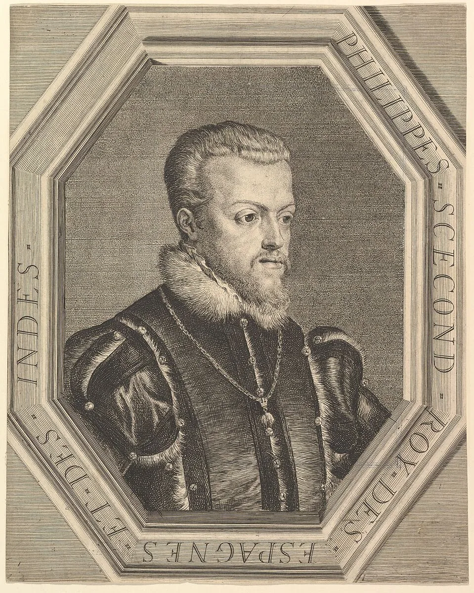 Philippe II, roi d'Espagne — Jean Morin|Titian (Tiziano Vecellio)