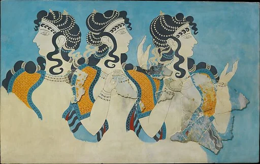 Reproduction of the "Ladies in Blue" fresco
