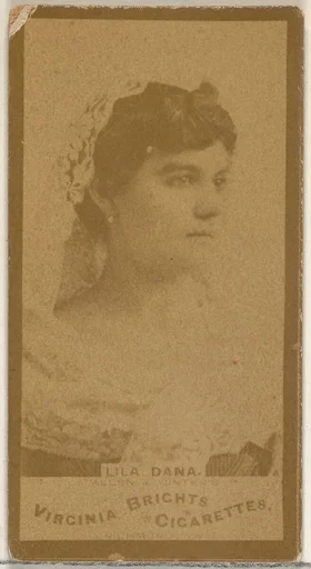 Lila Dana, from the Actors and Actresses series (N45, Type 3) for Virginia Brights Cigarettes