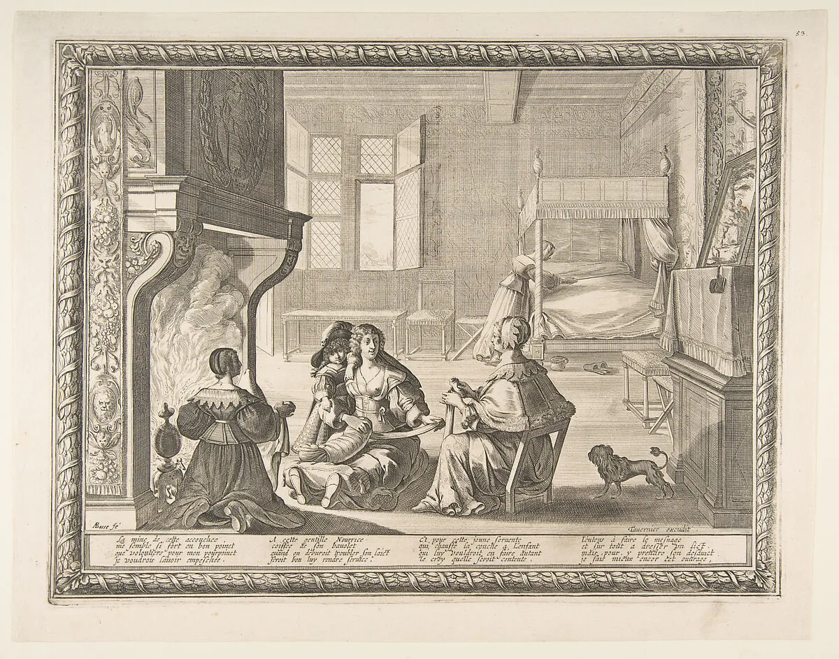 Visit of the Nursemaid — Abraham Bosse|Melchior Tavernier