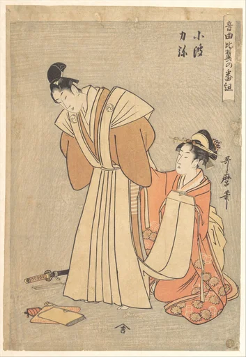 音曲比翼の番組 小波 力弥|Rikiya and Konami, from the series A Program with Music about Loving Couples (Ongyoku hiyoku no bangumi)