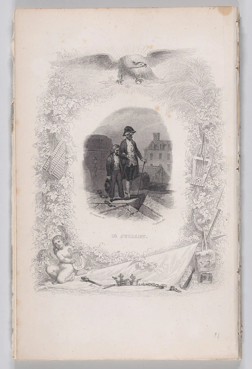 "July Fourteenth" from The Songs of Béranger — Achille Désiré Lefèvre|Fournier & Perrotin|Melchior Péronard|Alfred Johannot|Pierre Jean de Béranger|François-Louis Français