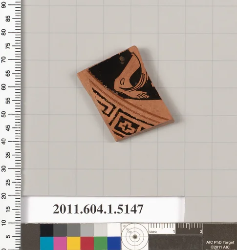 Terracotta fragment of a kylix (drinking cup)