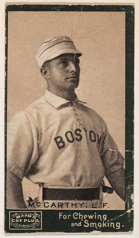 McCarthy, Left Field, Boston, from Mayo's Cut Plug Baseball series (N300) — P.H. Mayo & Brother, Richmond, Virginia
