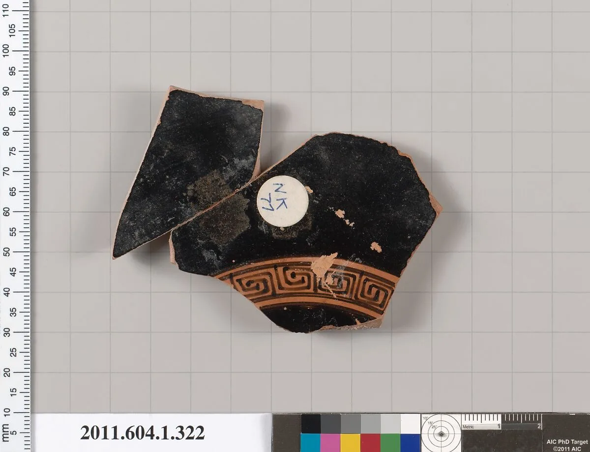 Terracotta fragment of a kylix (drinking cup) — Unknown