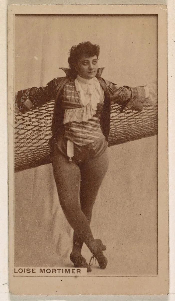 Loise Mortimer, from the Actresses series (N245) issued by Kinney Brothers to promote Sweet Caporal Cigarettes — Kinney Brothers Tobacco Company