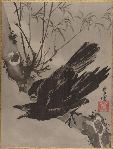 木に鴉図|Crow on a Branch