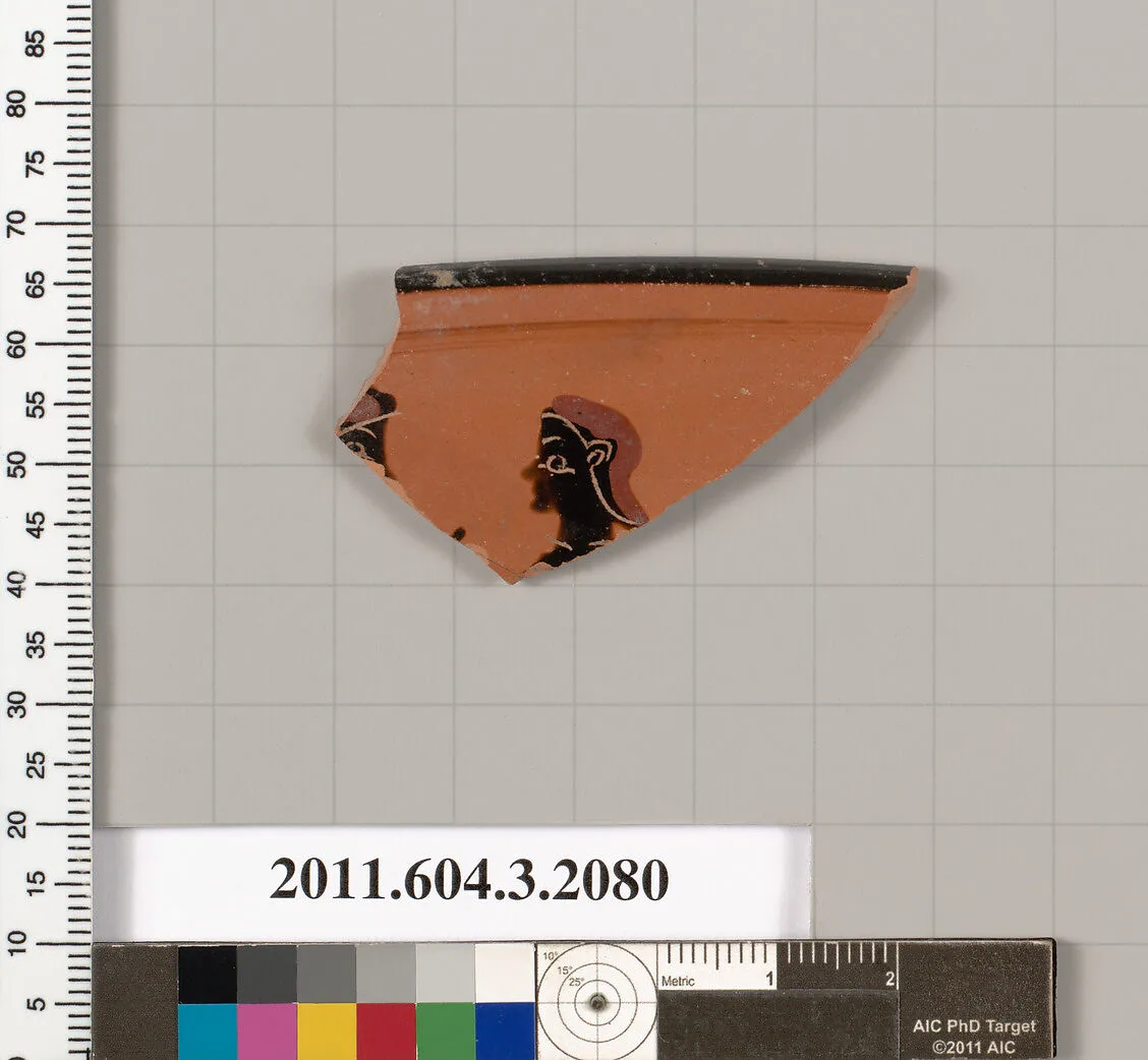 Terracotta rim fragment of a kylix (drinking cup) — Unknown