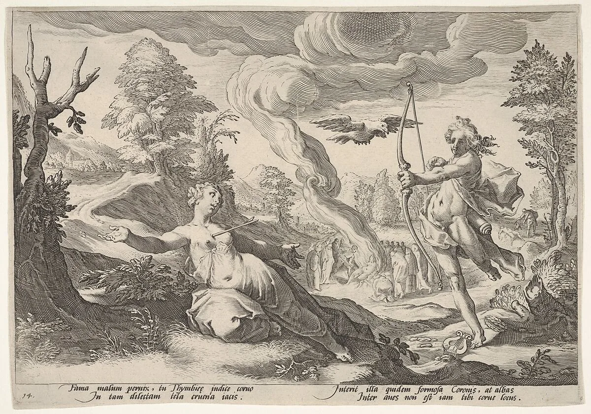 Apollo and Coronis — Robert Willemsz de Baudous|Hendrick Goltzius