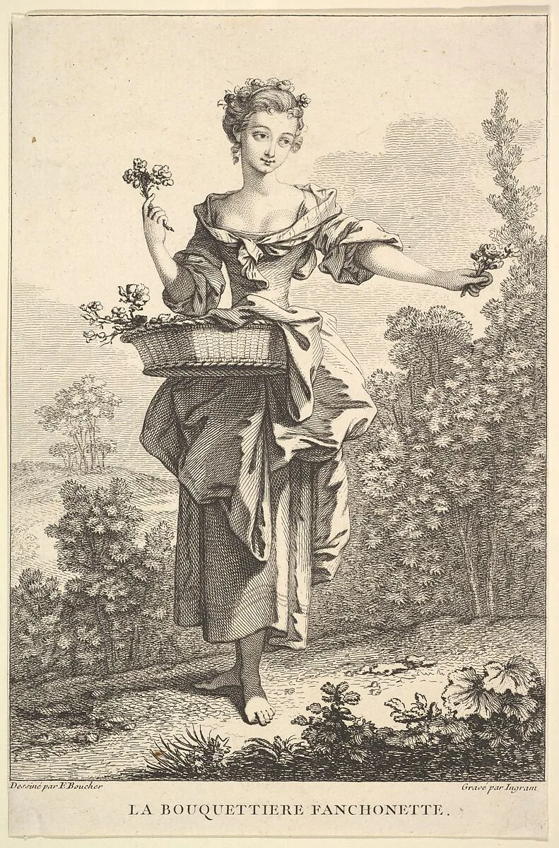 The Flower Girl Fanchonette — John Ingram|François Boucher