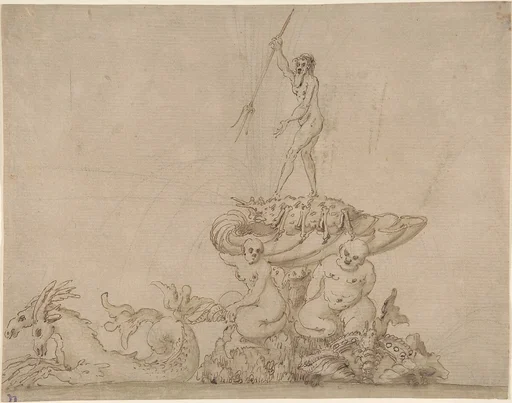 Fountain with Neptune and Sea Creatures
