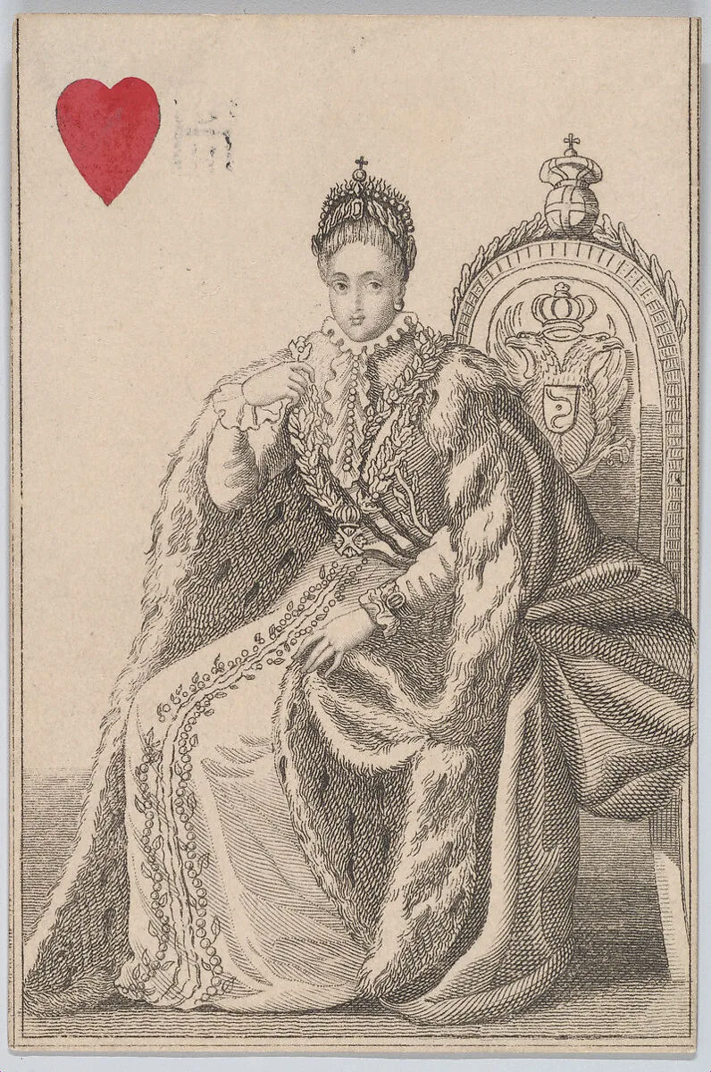 Queen (Catherine 2nd from Russia), from "Court Game of Geography" — William and Henry Rock
