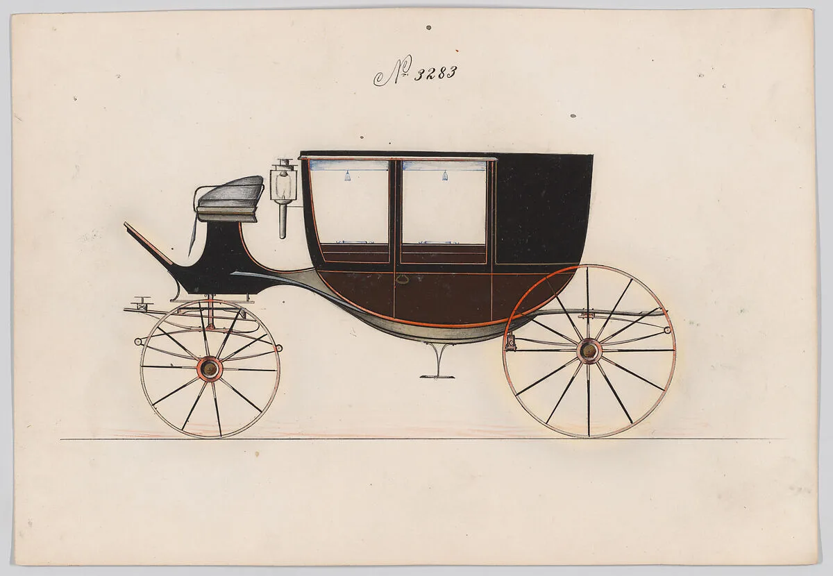Design for Glass Panel Coach, no. 3283 — Brewster & Co.