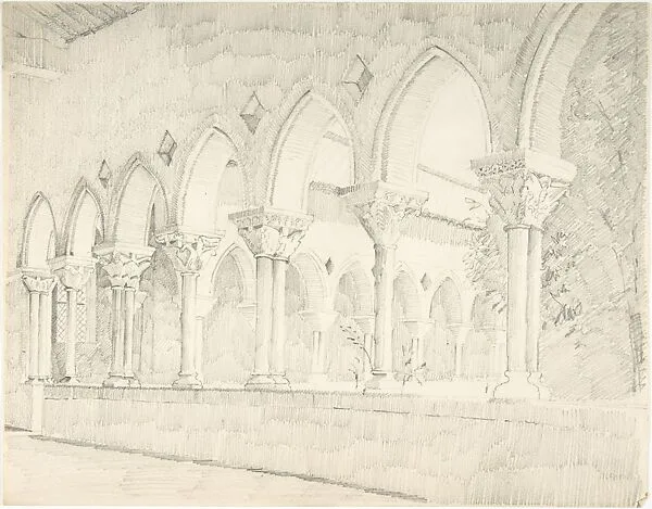 Courtyard of a French Gothic Church — Ernest Flagg