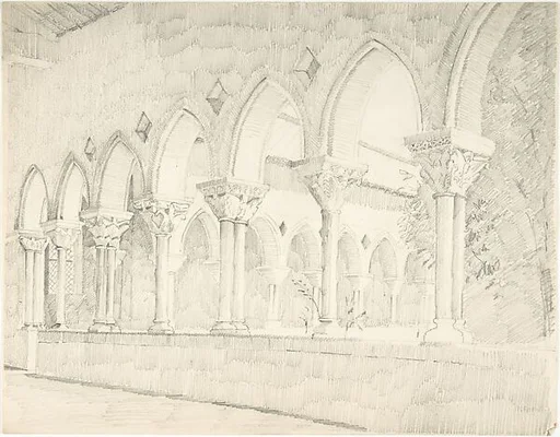 Courtyard of a French Gothic Church