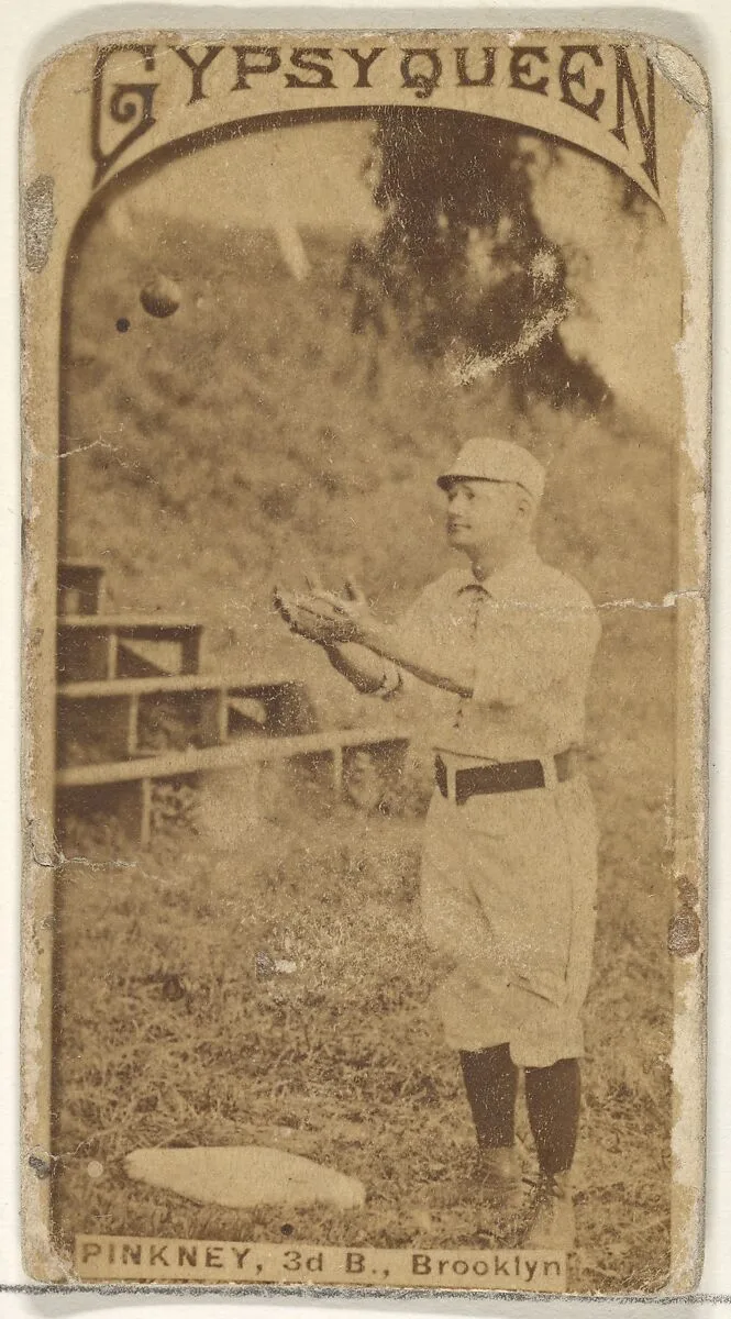 Pinkney, 3rd Base, Brooklyn, from the Old Judge series (N172) for Gypsy Queen Cigarettes — Goodwin & Company