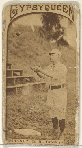 Pinkney, 3rd Base, Brooklyn, from the Old Judge series (N172) for Gypsy Queen Cigarettes
