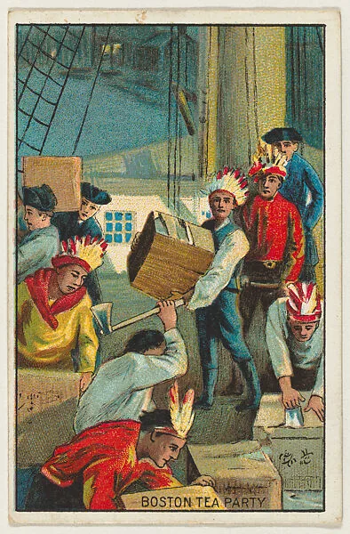 Boston Tea Party, from the "Historical Events" series (T70), issued with Just Suits Cut Plug Tobacco — Unknown