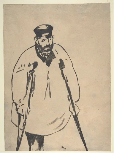 A Man on Crutches
