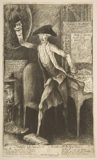 Frontispiece to the 2nd Edition of Lord St[anhop]e's Observations on Mr. Pitt's Plan of Finance