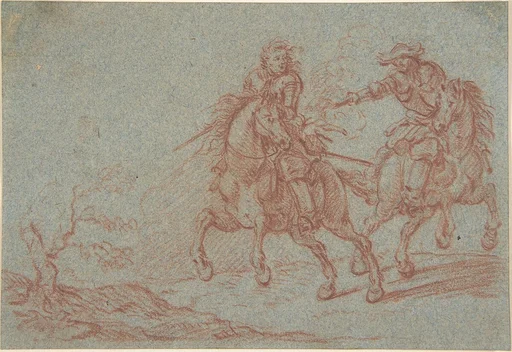 Two Fighting Horsemen