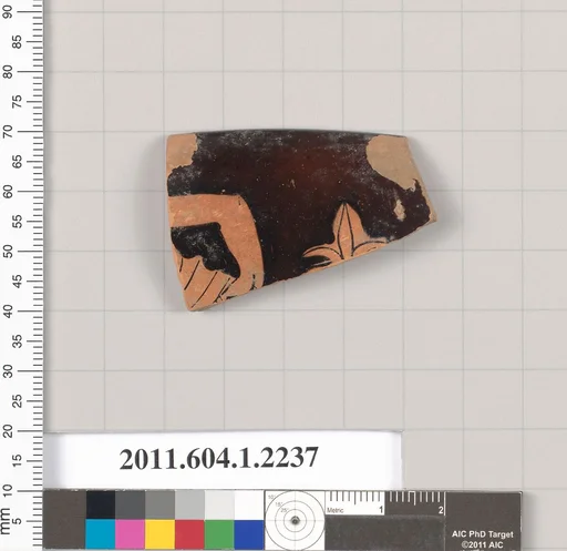 Terracotta rim fragment of a kylix (drinking cup)