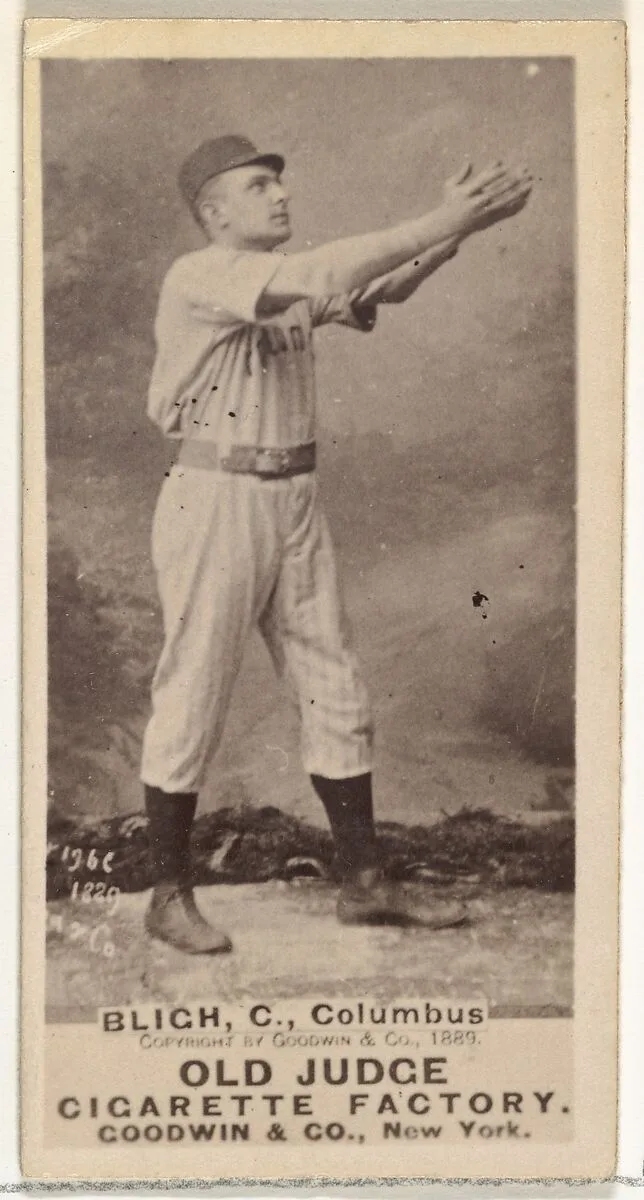 Edwin Forrest "Ned" Bligh, Catcher, Cleveland, from the Old Judge series (N172) for Old Judge Cigarettes — Goodwin & Company