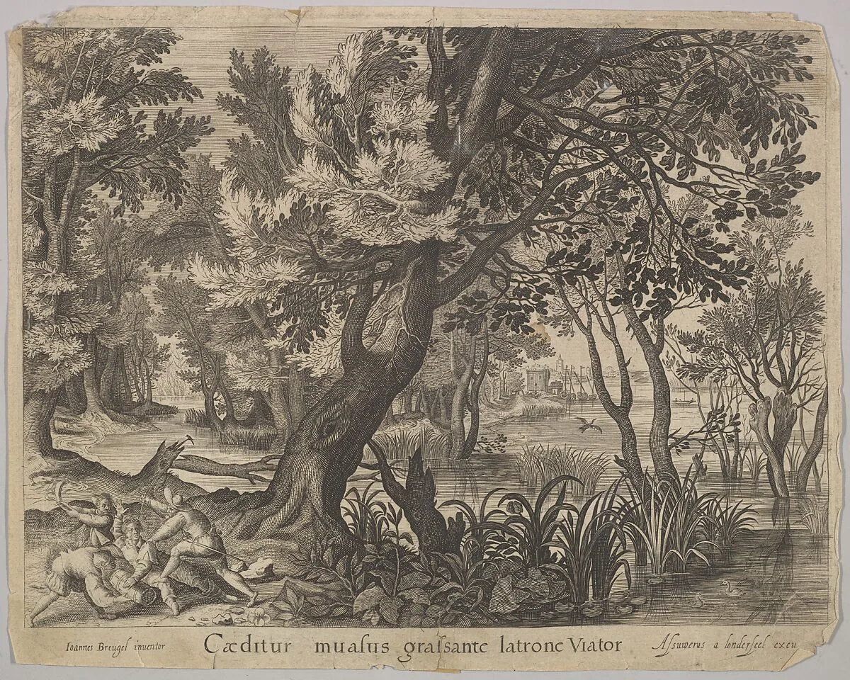 The Thieves Robbing the Man from The Good Samaritan — Jan Brueghel the Elder|Assuerus van Londerseel
