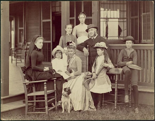 Elberon, New Jersey, Mrs. Watson B. Thompson, John Sloan Jr., Mrs. John Sloane, Mr. John Sloane, Evelyn Sloane, William Sloane, Mina Barber, Mary Butter