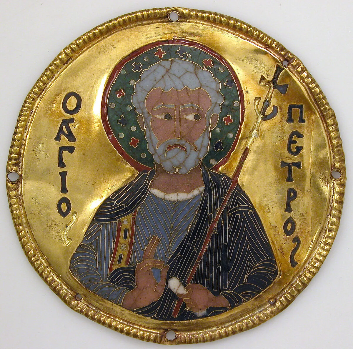 Medallion with Saint Peter from an Icon Frame — Unknown