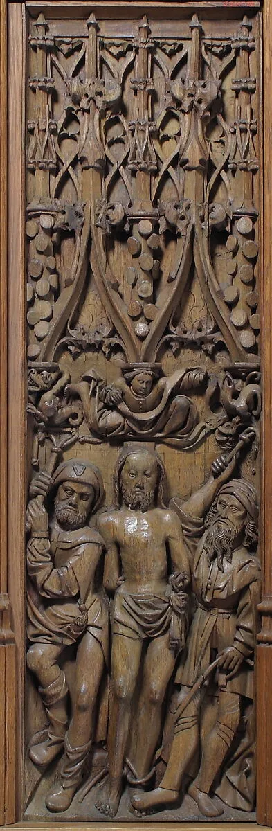 Panel with the Scourging of Christ — Unknown