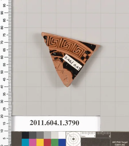 Terracotta fragment of a kylix (drinking cup)