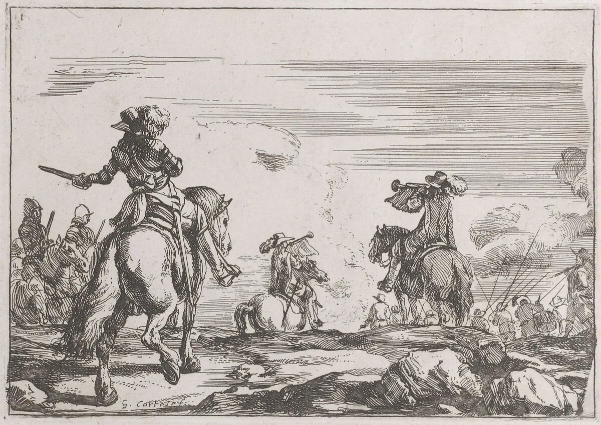 Plate 1: the departure of the armies — Jacques Courtois