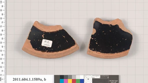 Terracotta fragments of kylikes (drinking cups)