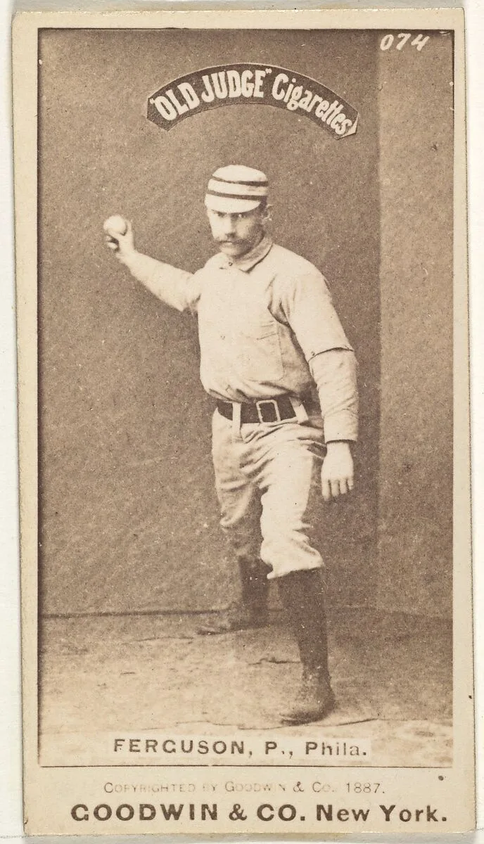 Charles J. "Charlie" Ferguson, Pitcher, Philadelphia, from the Old Judge series (N172) for Old Judge Cigarettes — Goodwin & Company