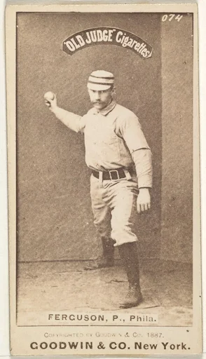 Charles J. "Charlie" Ferguson, Pitcher, Philadelphia, from the Old Judge series (N172) for Old Judge Cigarettes