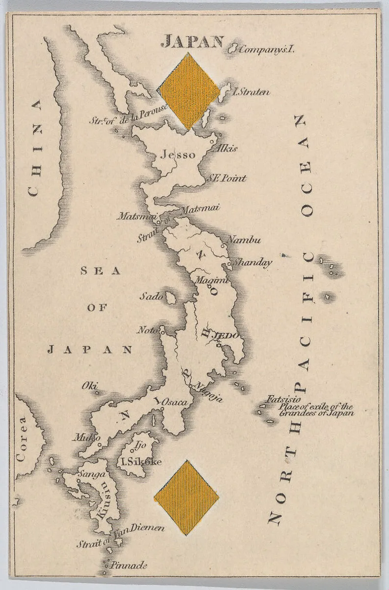 Japan, from "Court Game of Geography" — William and Henry Rock