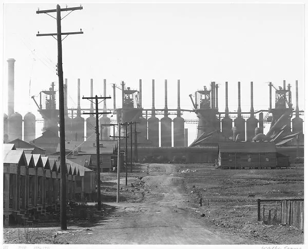 Birmingham Steel Mill and Workers' Houses — Walker Evans