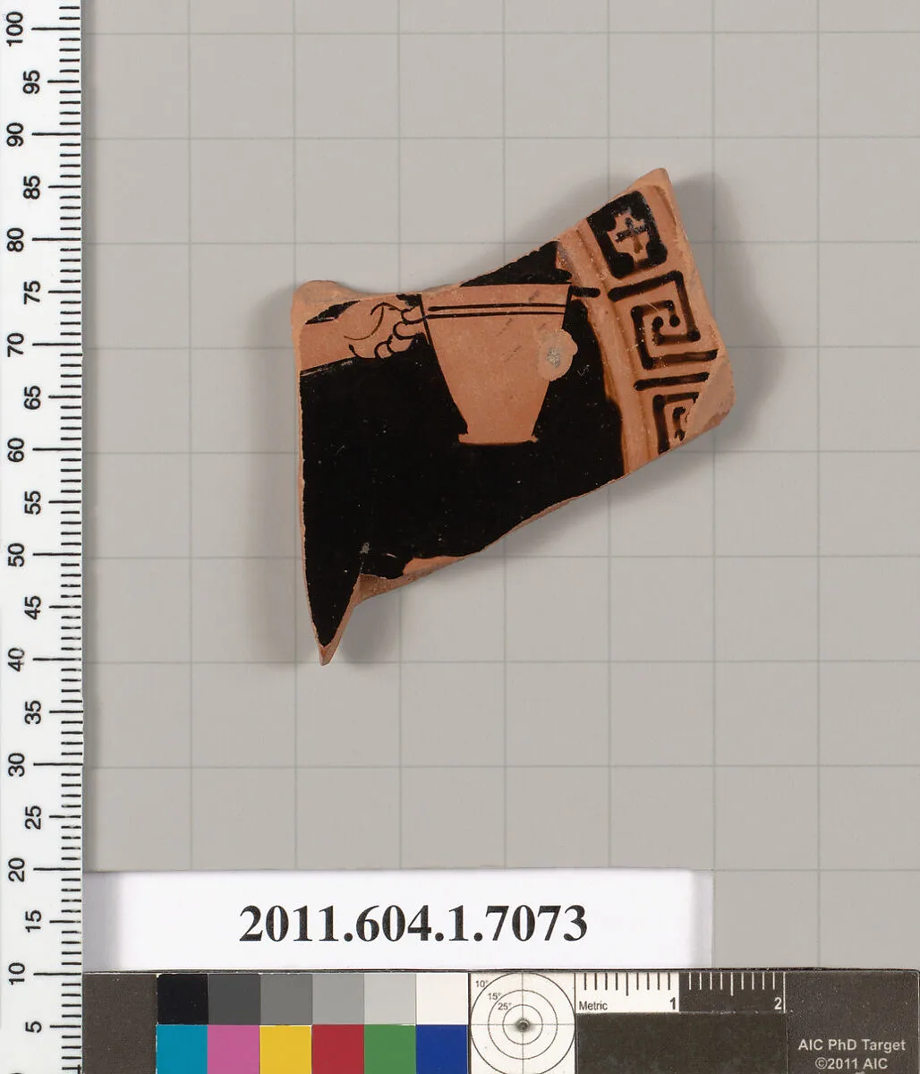 Terracotta fragment of a kylix (drinking cup) — Unknown