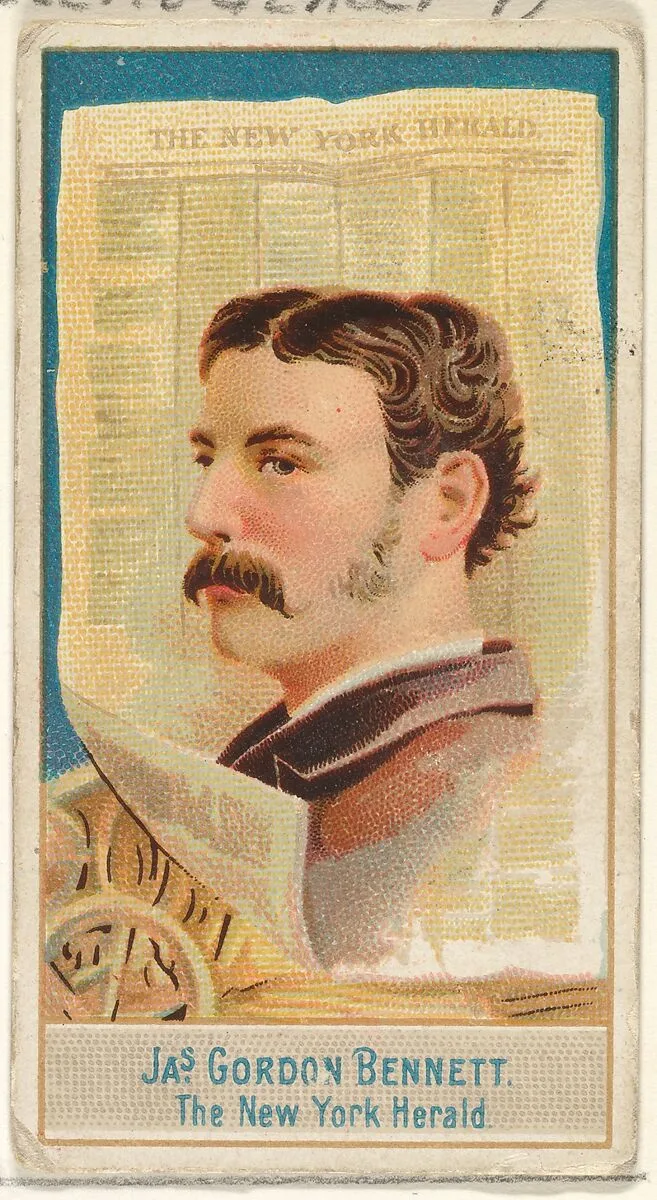 James Gordon Bennett, The New York Herald, from the American Editors series (N1) for Allen & Ginter Cigarettes Brands — Allen & Ginter