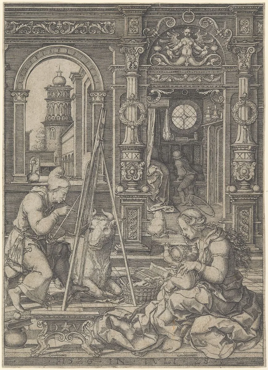Saint Luke Painting the Virgin — Dirck Vellert