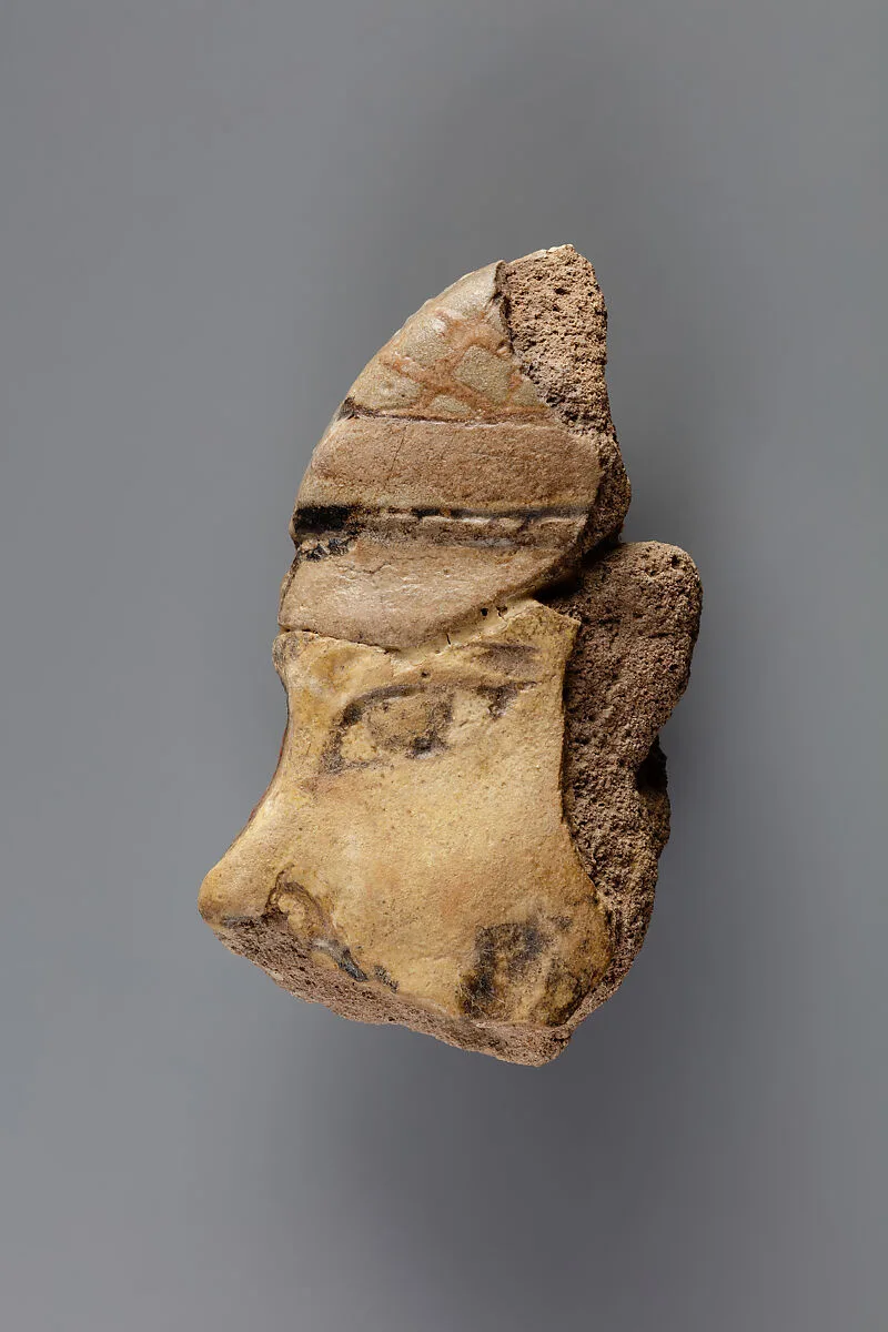 Tile with a fragment from a head of a Mesopotamian captive from the palace of Ramesses II — Unknown
