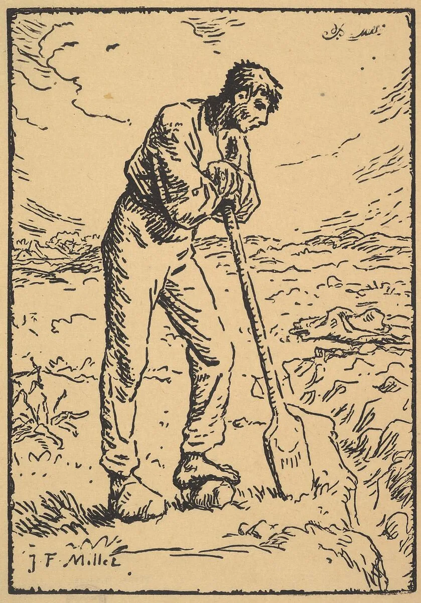 Man Resting on a Spade — Jean-François Millet|Pierre Millet