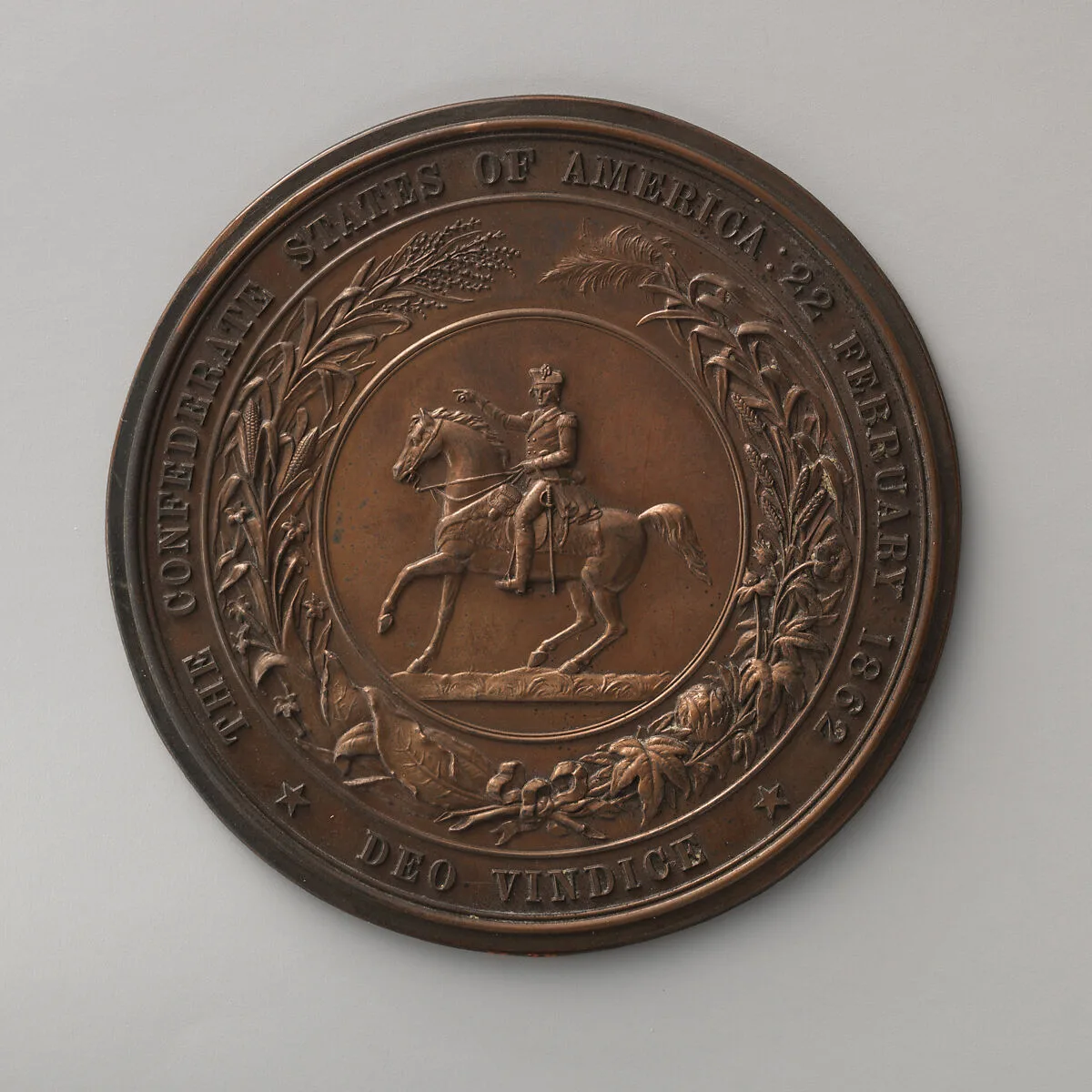 Impress of the seal of the Confederate States, 1862 — P. A. Foley|Joseph Shepherd Wyon