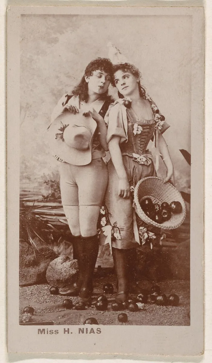 Miss H. Nias, from the Actresses series (N245) issued by Kinney Brothers to promote Sweet Caporal Cigarettes — Kinney Brothers Tobacco Company