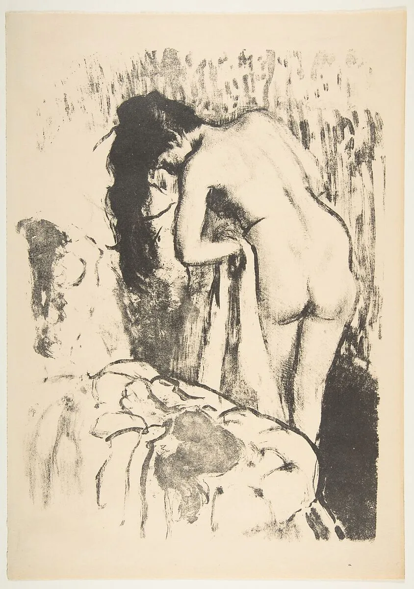 Nude Woman Standing, Drying Herself — Edgar Degas