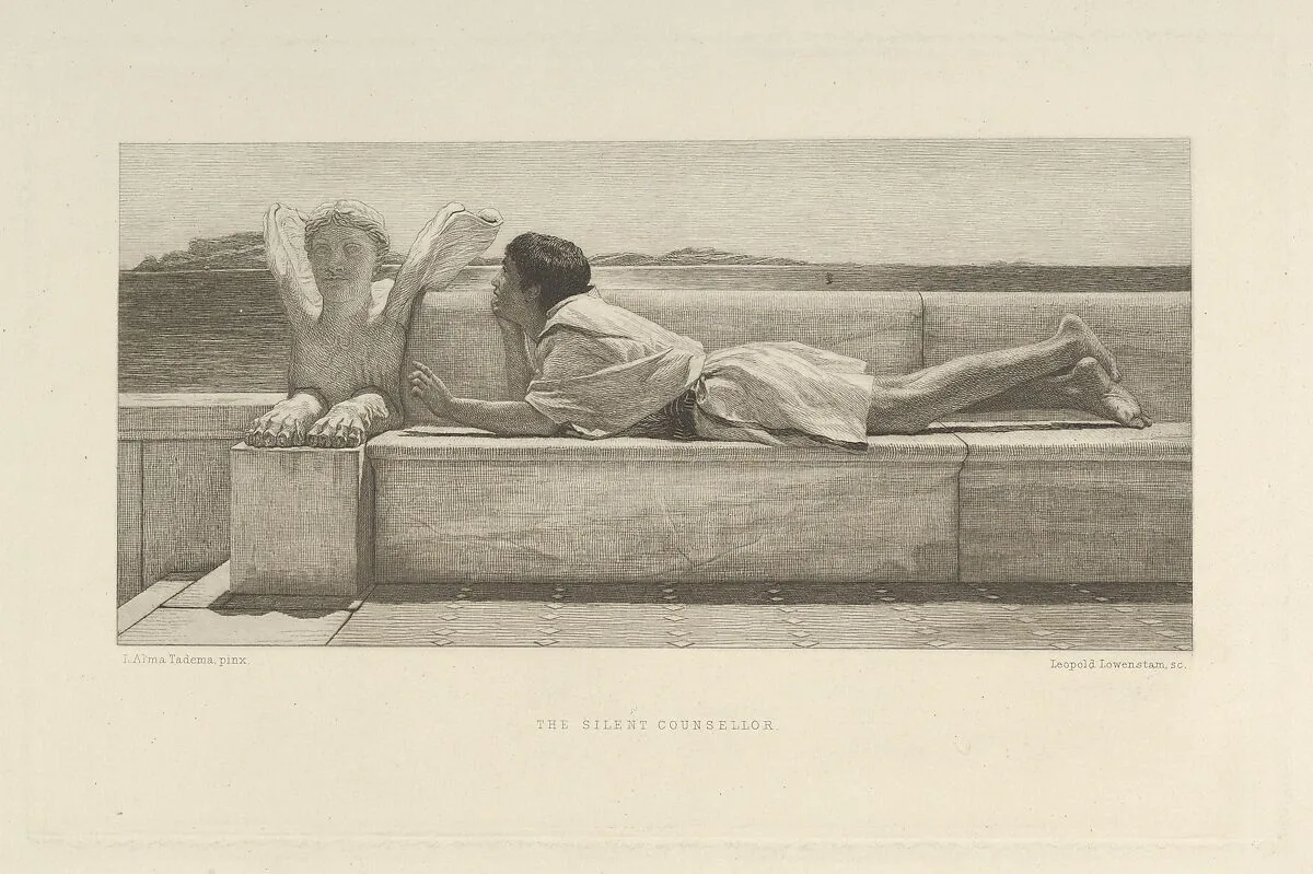 The Silent Councillor, from "The Portfolio" — Leopold Löwenstam|Sir Lawrence Alma-Tadema|Seeley & Co.